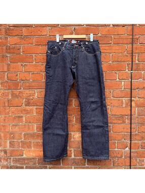 vintage maple jeans selvedge button fly buckle back jeans 34